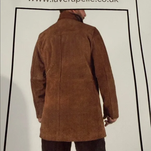 Laverapelle Men's SHERIFF WALT (ROBERT TAYLOR) COW SUEDE LEATHER COAT - Picture 4 of 13